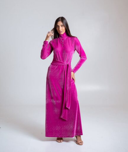 Vestido Veludo Collor