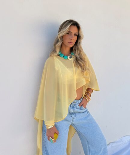 Blusa Capa Chiffon