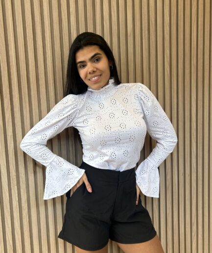 Blusa Lastex Capri Laise - Branca