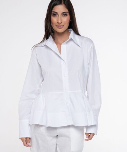 Blusa Tricoline Peplum