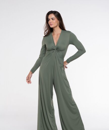 Macacão Fluity Barcelona - Verde Oliva