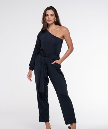 Macacão Fluity Elis - Preto