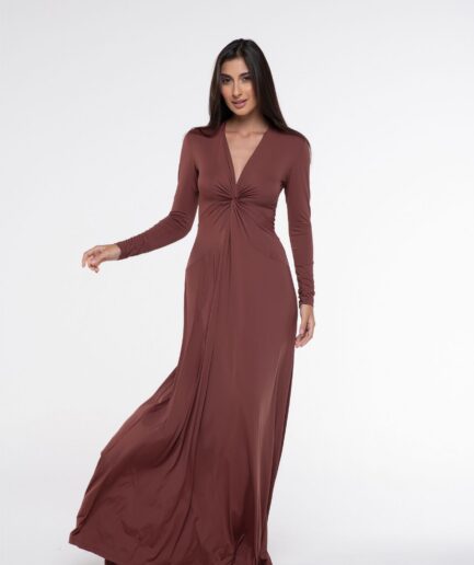 Vestido Fluity Lyon - Marrom