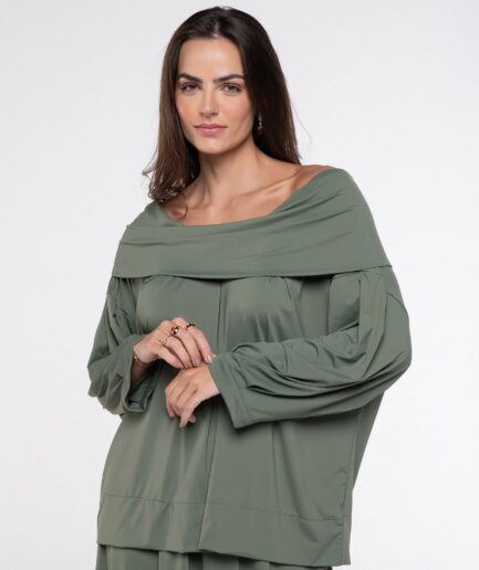 Blusa Fluity Golão - Verde Oliva