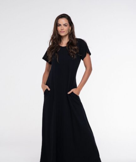Vestido Moletom Taís - Preto