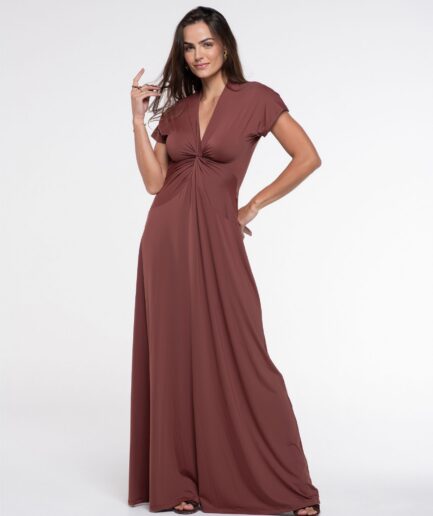 Vestido Fluity Zurique - Marrom