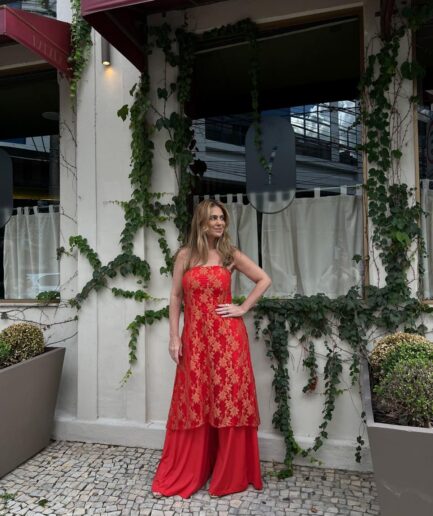 Túnica Renda Vermelha