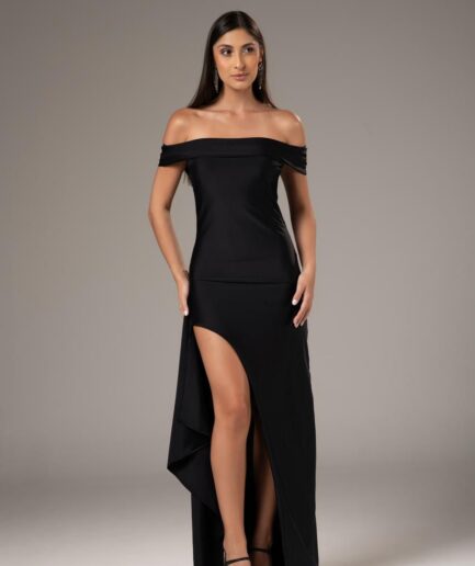 Vestido Fenda Supreme - Preto