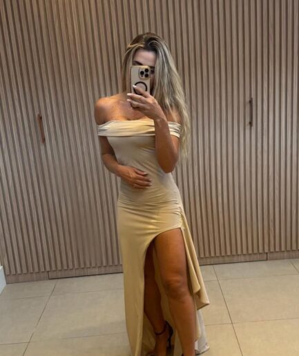 Vestido Fenda Supreme - Nude