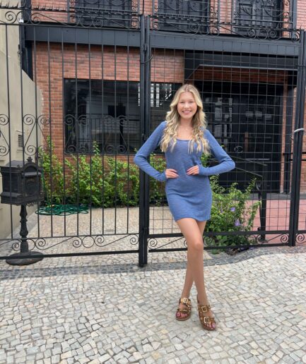 Vestido Collor - Azul