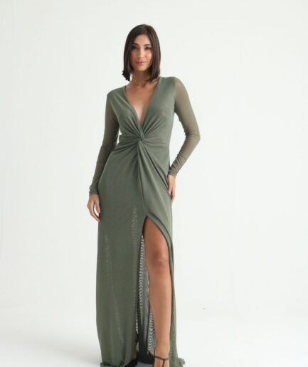 Vestido Tule Nó - Verde