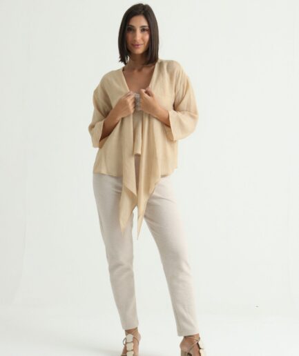 Blusa Kimono Violeta - Areia