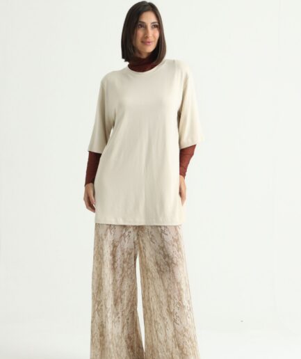 Blusa Cacharrel Tule - Marrom