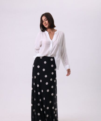 Saia Tule Poá - Preta