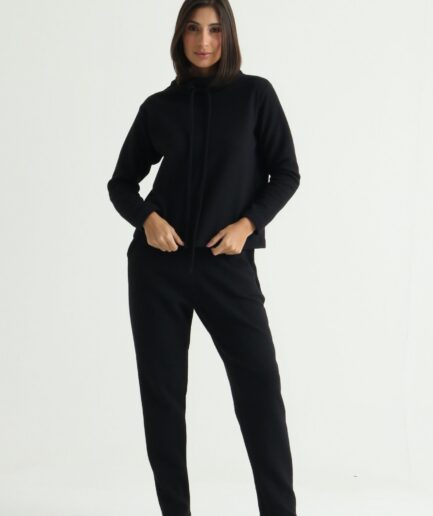 Blusa Moletom Textura - Preta