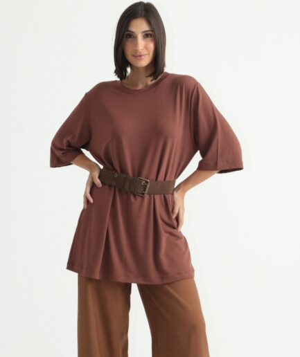 Blusa Oversized - Marrom