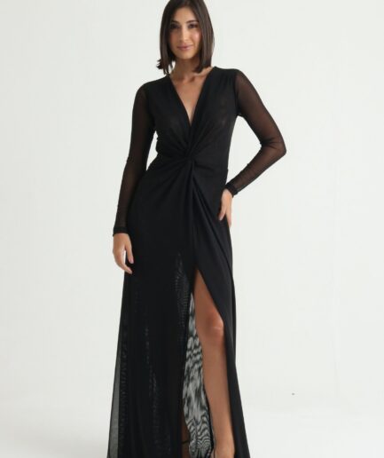 Vestido Tule Nó - Preto