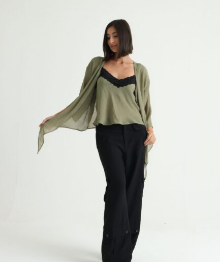 Blusa Kimono Violeta - Verde