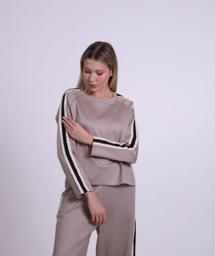 Blusa Double Stripe - Cinza