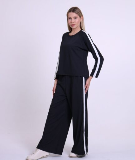 Calça Double Stripe - Preta