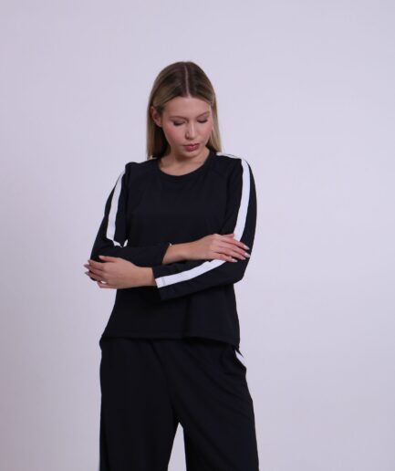 Blusa Double Stripe - Preta