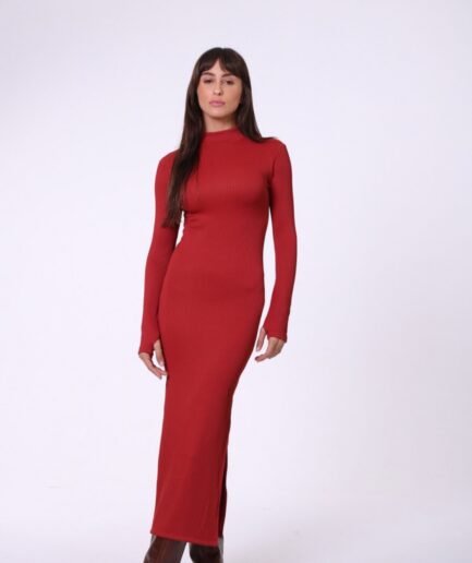 Vestido Canelado Flor