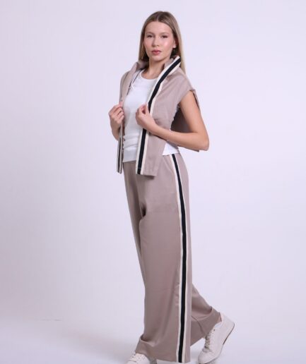 Calça Double Stripe - Cinza